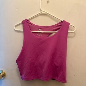 RBX Pink Sleeveless Crop Tank Top